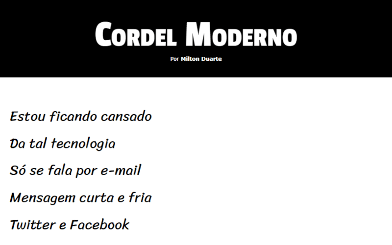 Cordel Moderno